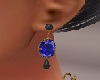 blue diamond earings