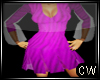 CW Purple Pleated Dress
