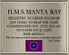 HMS Manta Ray Plaque