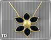 NavyGold Flower Necklace