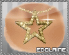 E~ Gold Star Necklace