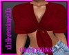 Button Red Tie Top