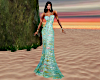 Bridesmaid Aqua Gown