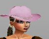 pink cow girl hat