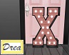 X Letter Pink/Grey