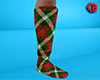 Christmas Plaid Socks M