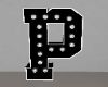 Black Letter P Sign