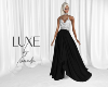 LUXE Gown White and Blk