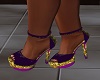 Zoe: golden purple heels