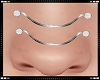 Nose Gems Silver White