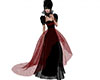 Gothic black red gown