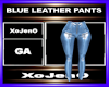 BLUE LEATHER PANTS