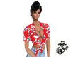 Tied Top Aloha Red