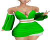 GreenNWhite Dress