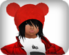 *ZB*HAT W/HAIR RED KID