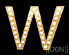 W letters Gold Lamp