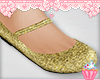! Gold Flower Girl Shoes