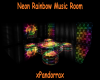 Neon Rainbow Music Room