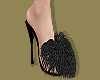 Black Feather Heels