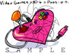 Pink Gamer Love Sticker