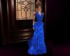 Bleu Silk Evening Dress
