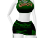 GRINCHY GREEN SKIRT SET