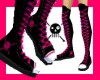 Pink Skully Thigh Highs