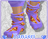 🍕 Purple Pizza Socks