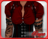 {r} Red Blk Goth Corset