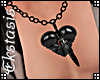 ♡Black heart necklace