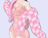 LD pink fur coat