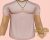 Soft Pink Tee w/ necklac