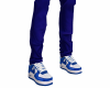 blue and white sneakers
