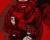 ⛓️ neon red scarf
