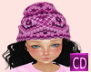D Winter cap+hair pink