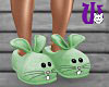 Bunny Slippers F green
