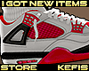 K Retro 4's White|Red