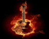 Flaming Guitar Poster