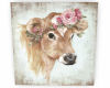 Shabby Chic Cow Art
