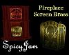 Fireplace Screen Brass