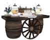 barrel table with wheel