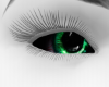 shiny green eyes