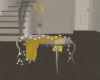 *yellow and gray table*