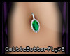 Emerald Oval Belly Ring