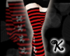 [K] Striped Tights Red