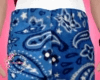 D! bandana short blue
