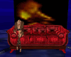 sofà elegant red