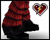 S blkred fuzzy boots