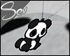 *S Cute Panda Necklace