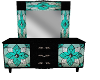 Ani Black n Teal Dresser